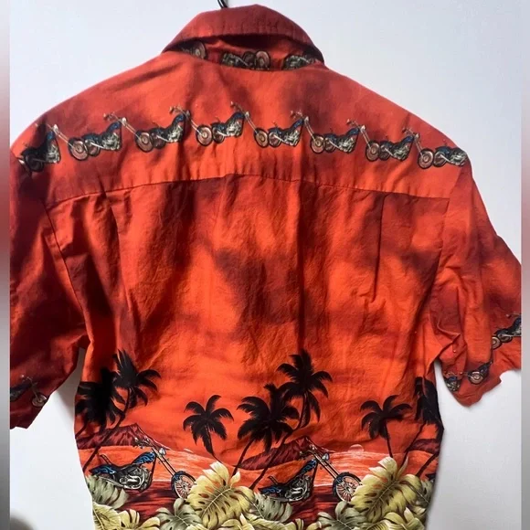 PACIFIC LEGEND MOTORCYCLE HAWAIIAN SUNSET MENS SHORT SLEEVE SHIRT SIZE XL
RUST - Picture 4 of 13